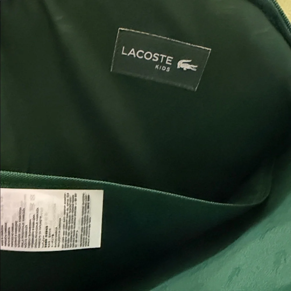 Lacoste Forest Green Backpack with Multicolor Croc Embroidery - Picture 12 of 14